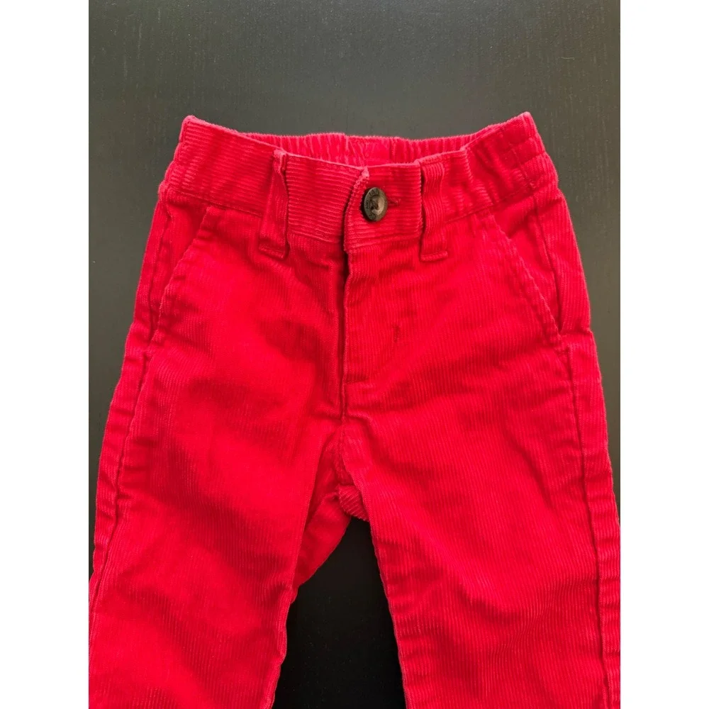 Janie and Jack Baby Corduroy Pants Size‎  3-6 Months Red Infant Prep